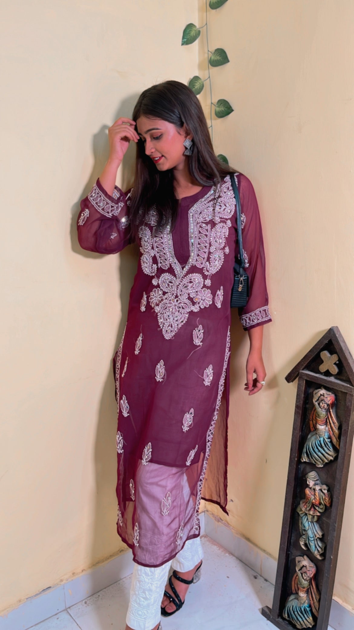 Urvi Gota Patti Kurti With  FREE Inner