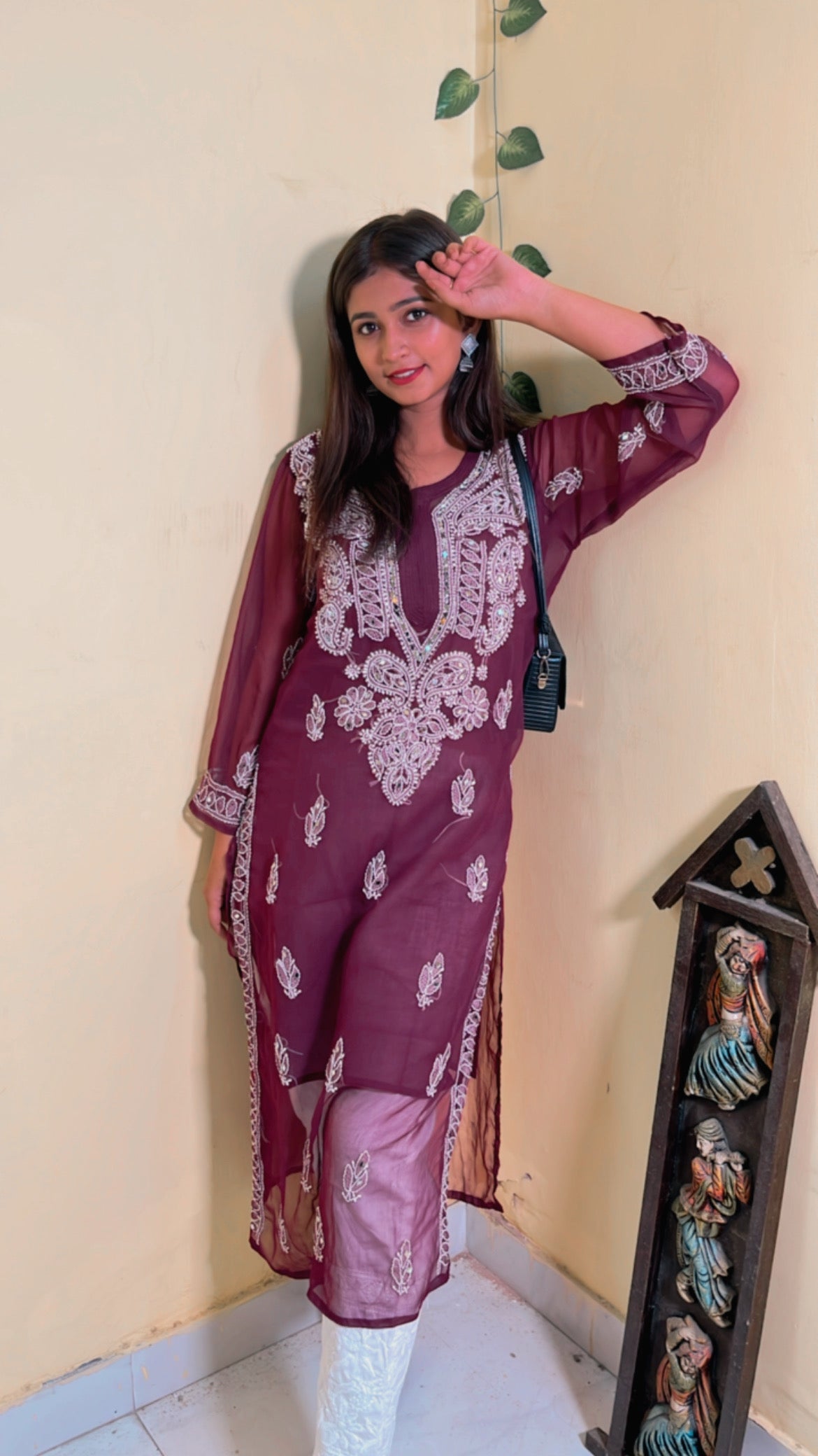 Urvi Gota Patti Kurti With  FREE Inner