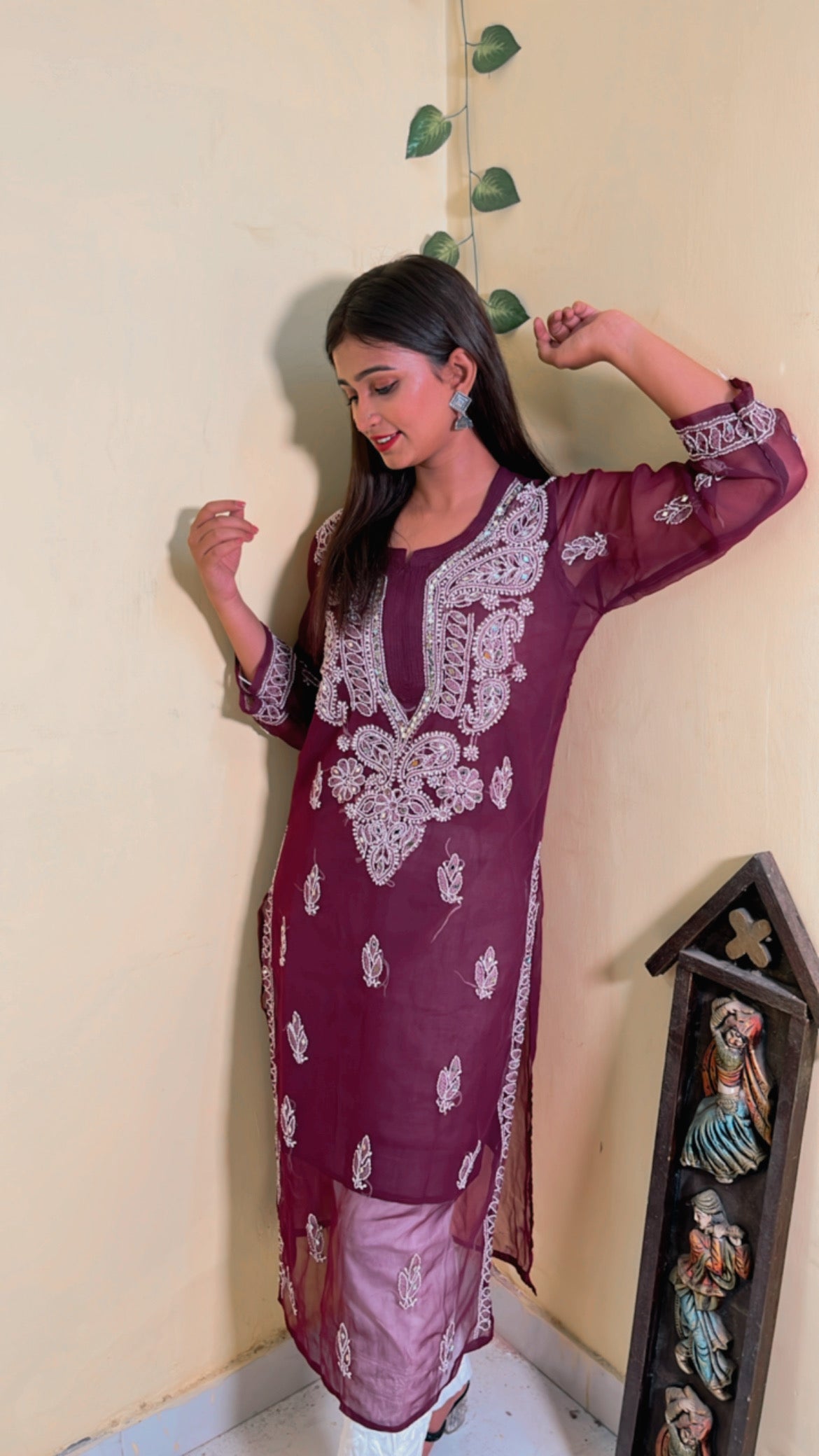 Urvi Gota Patti Kurti With  FREE Inner