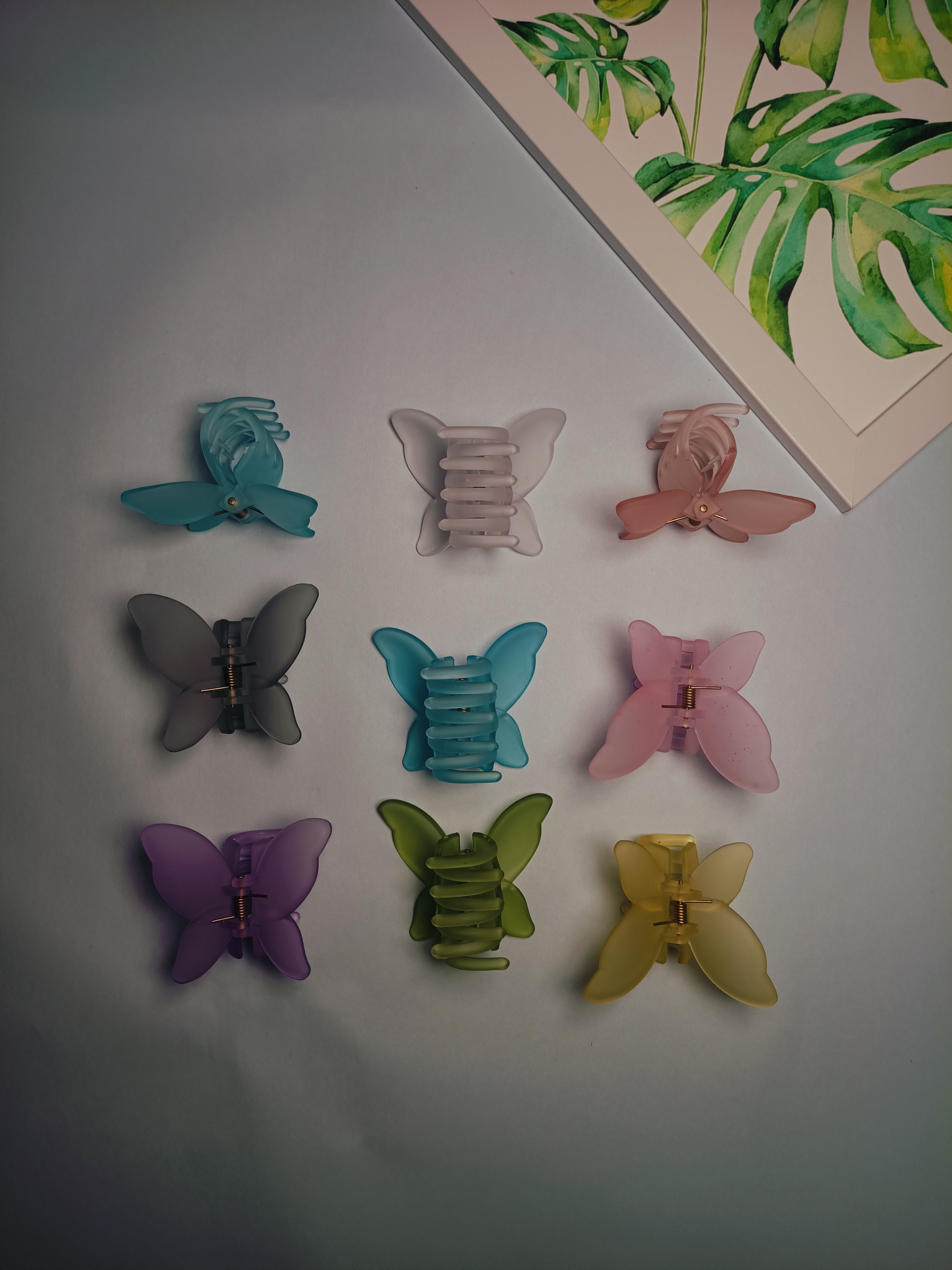 Butterfly Matt Claw Clip - Set Of 6