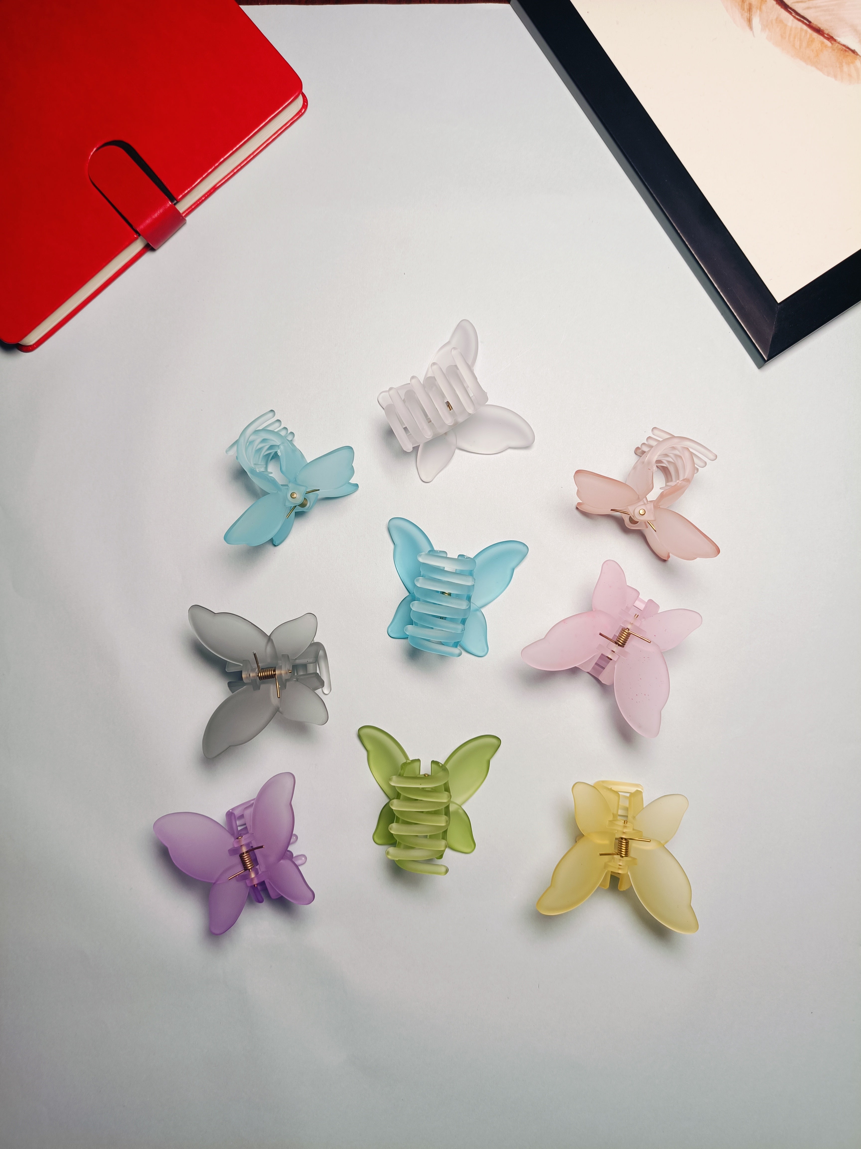 Butterfly Matt Claw Clip - Set Of 6