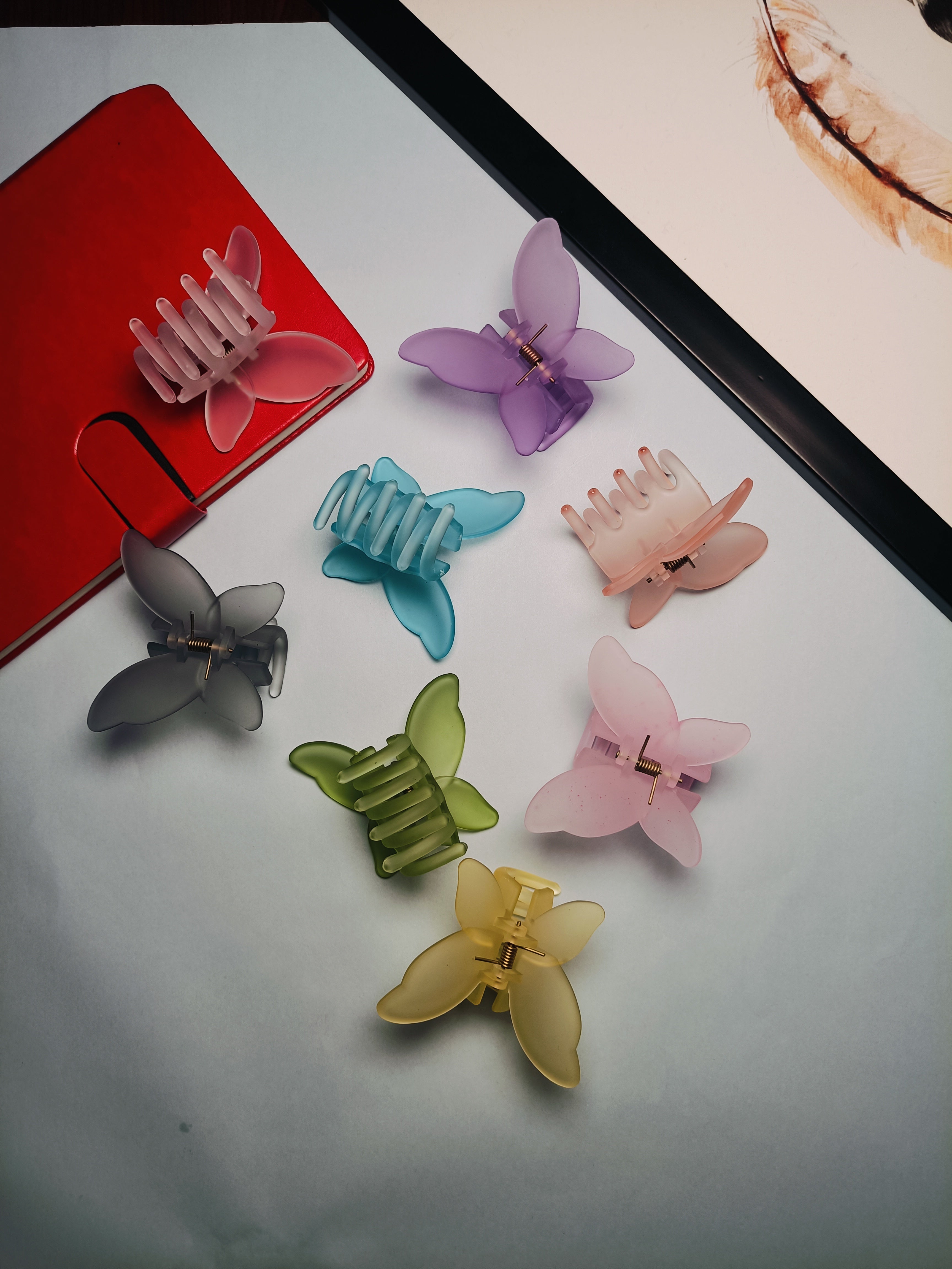 Butterfly Matt Claw Clip - Set Of 6