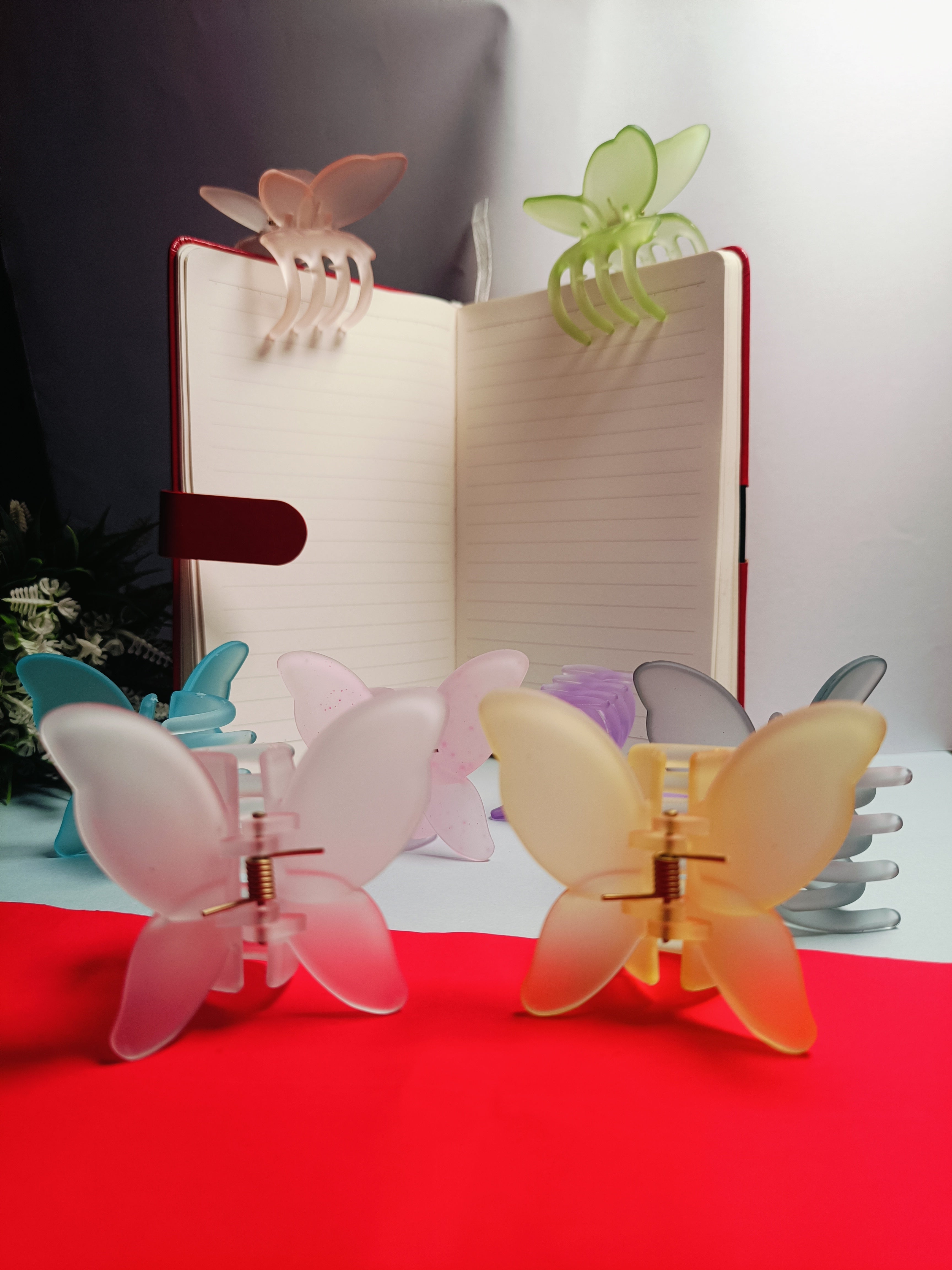 Butterfly Matt Claw Clip - Set Of 6