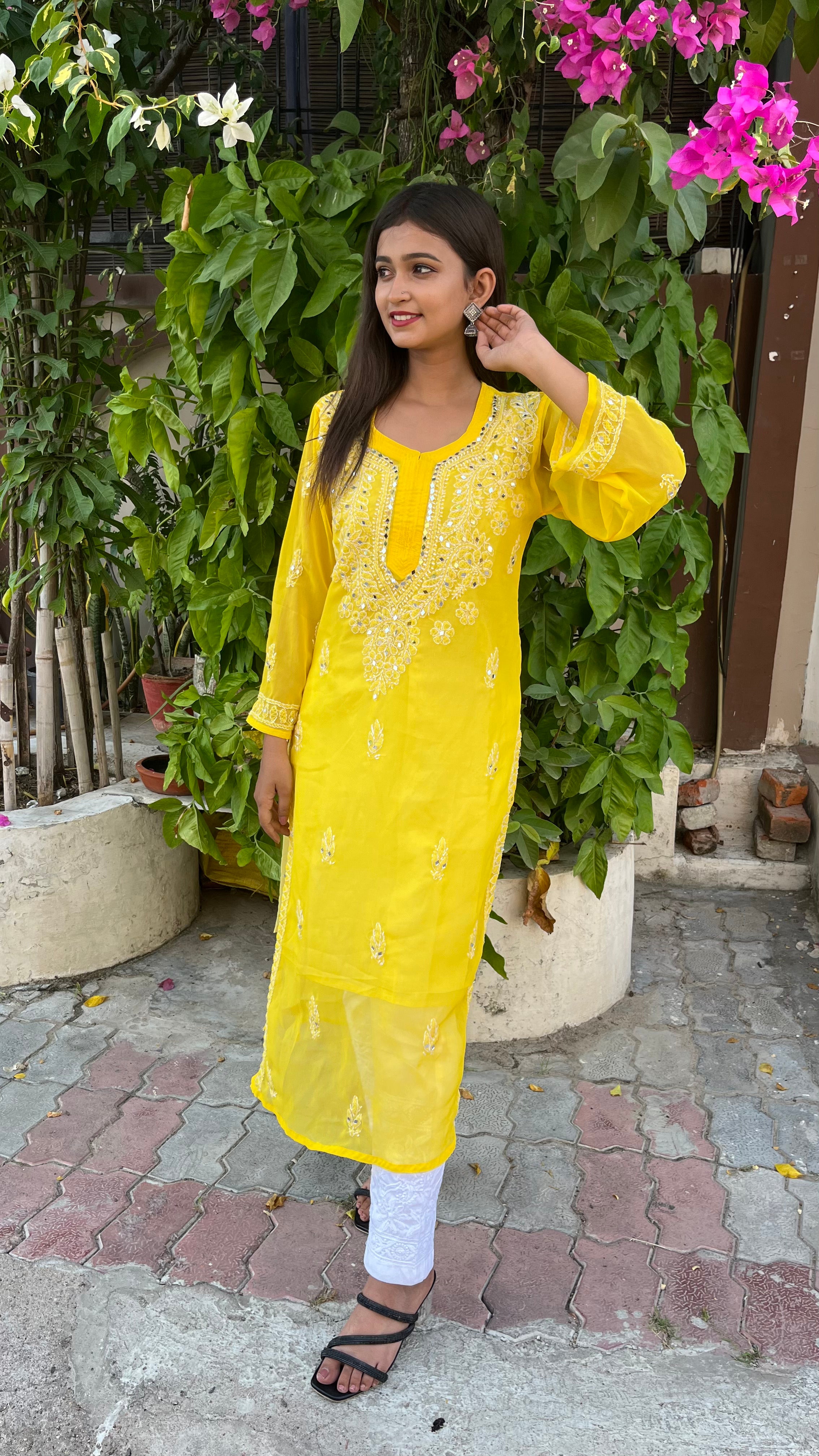 Urvi Gota Patti Kurti With  FREE Inner