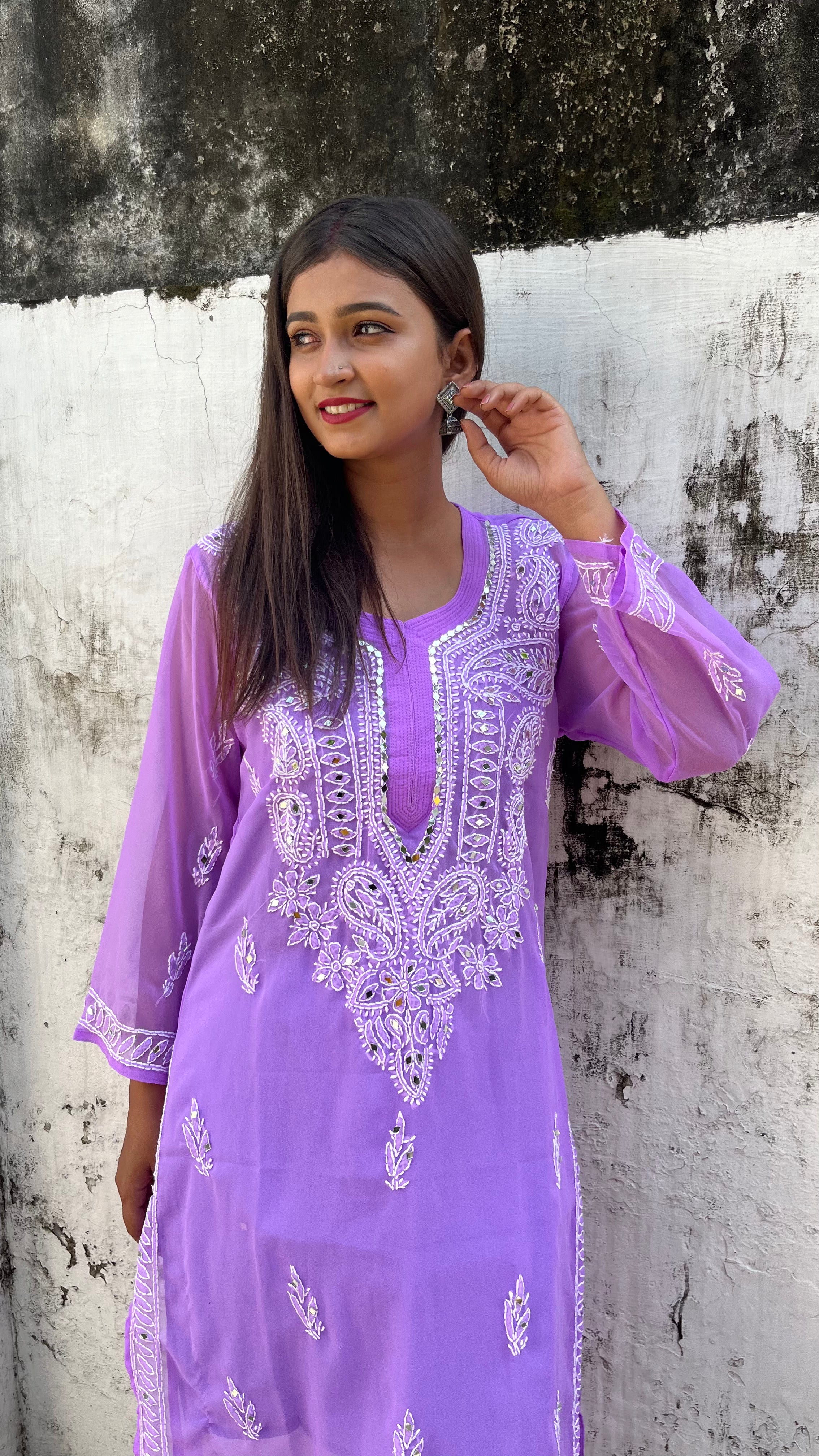 Urvi Gota Patti Kurti With  FREE Inner