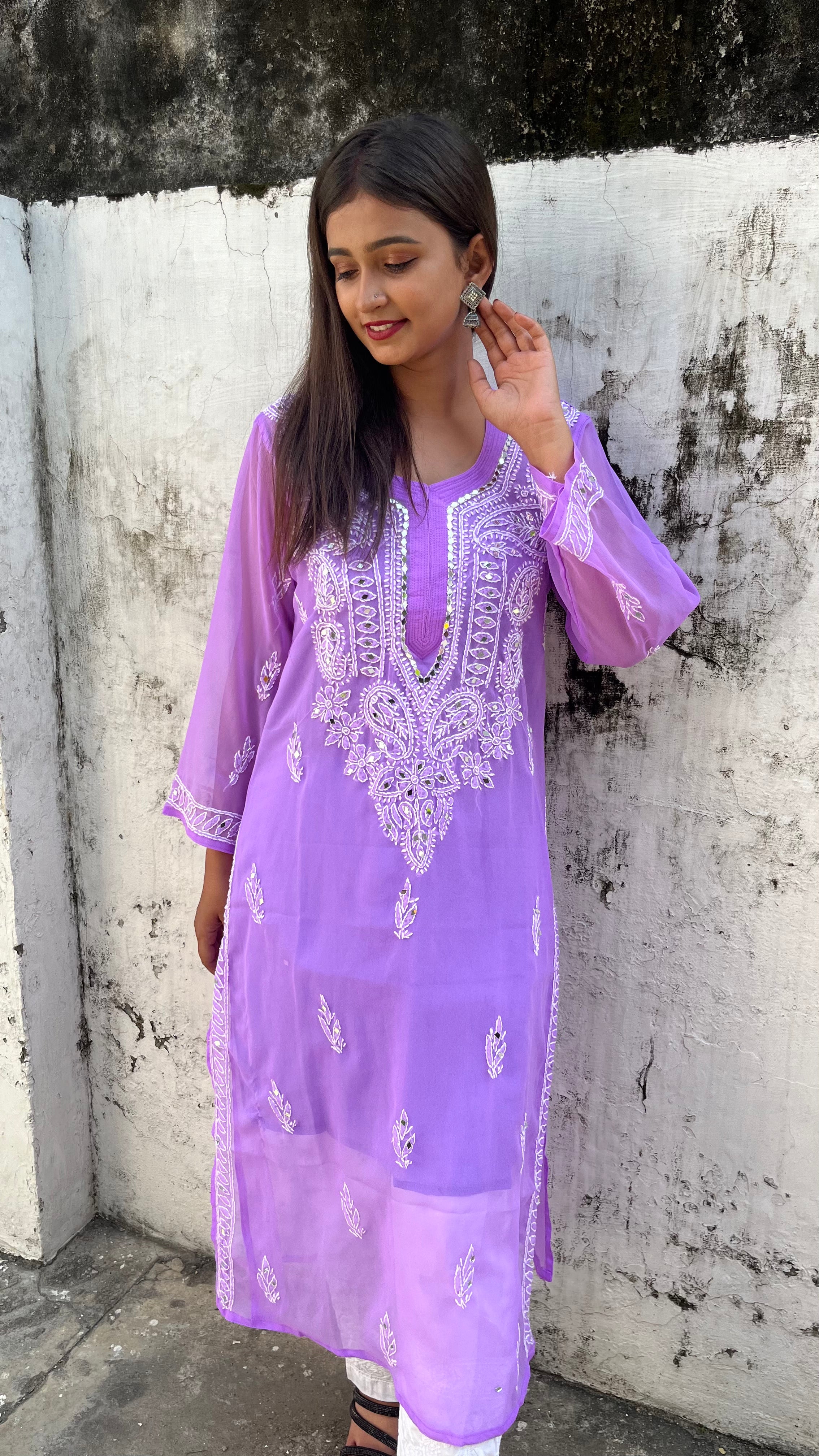 Urvi Gota Patti Kurti With  FREE Inner