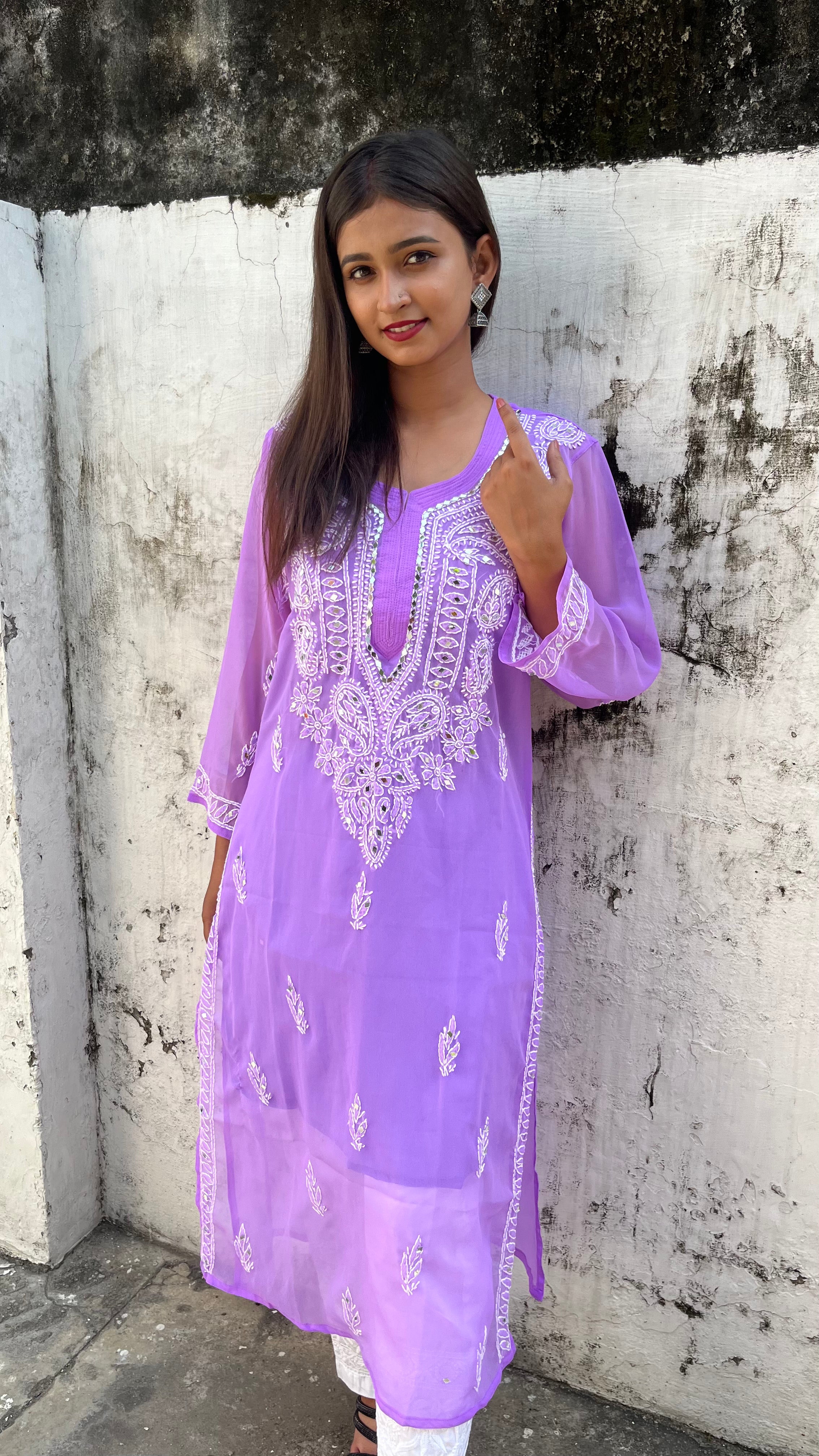 Urvi Gota Patti Kurti With  FREE Inner