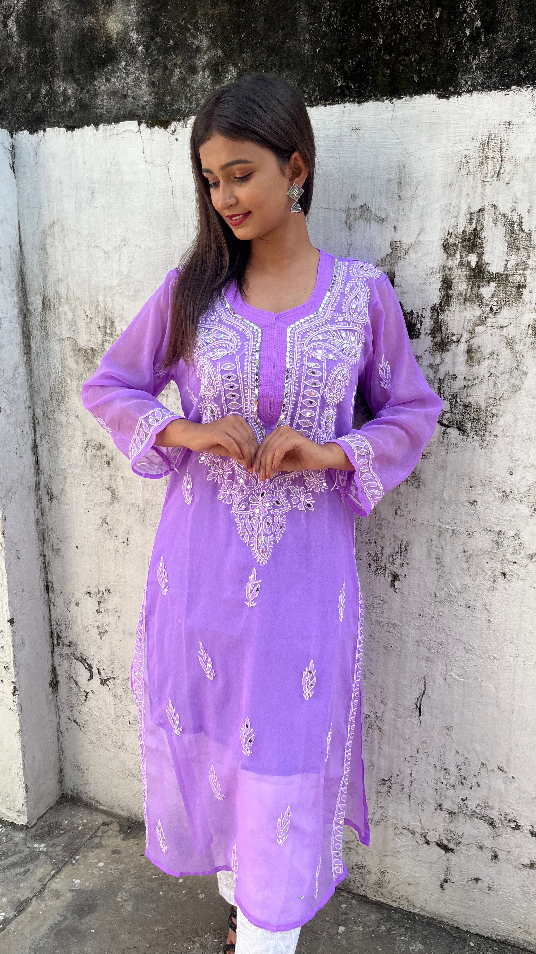 Urvi Gota Patti Kurti With  FREE Inner