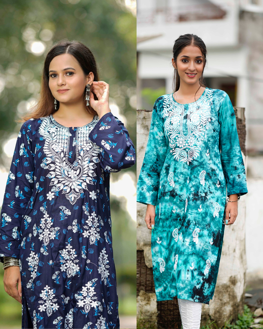 Sea Aura Straight Kurti