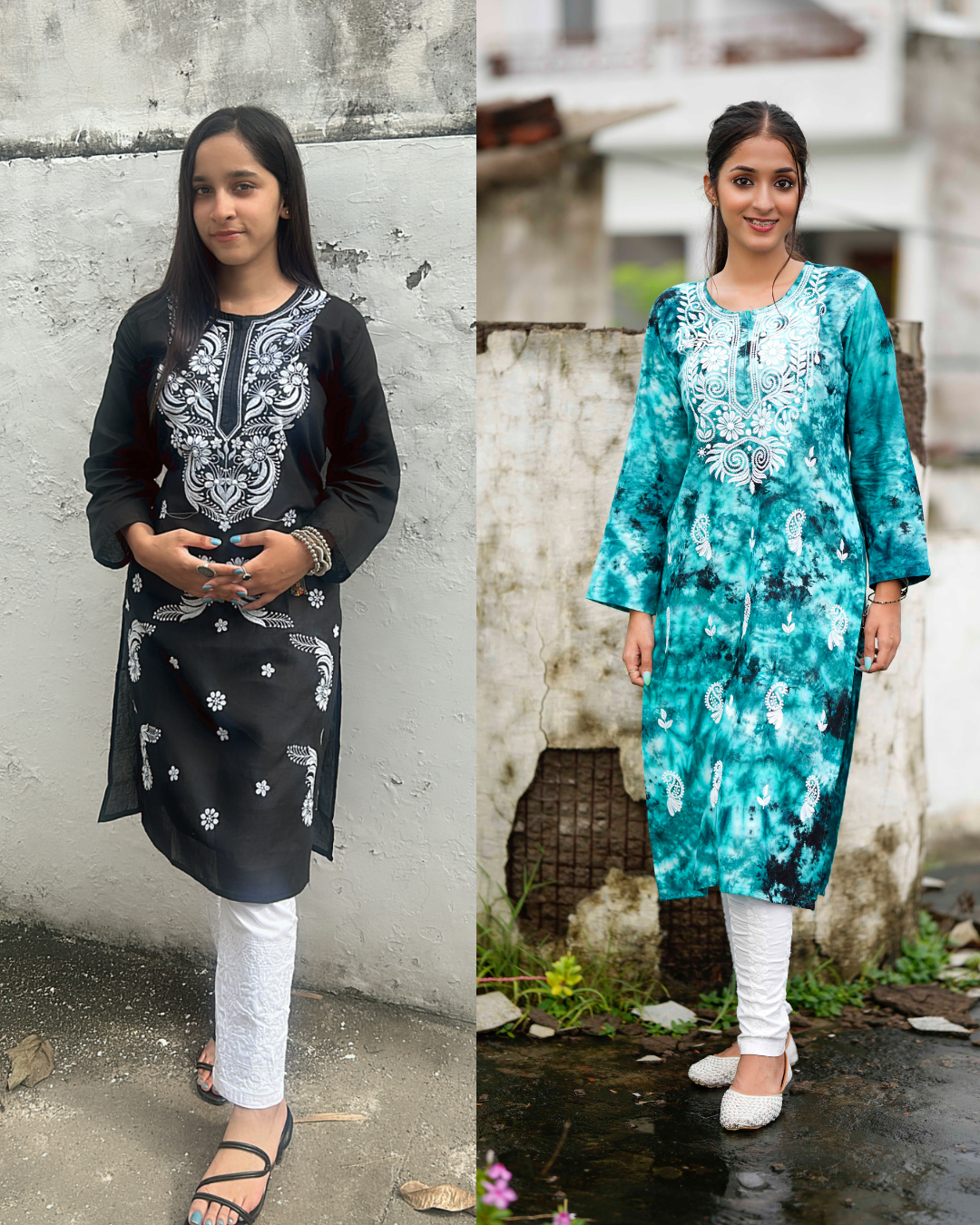 Black Aura Chikankari Kurti