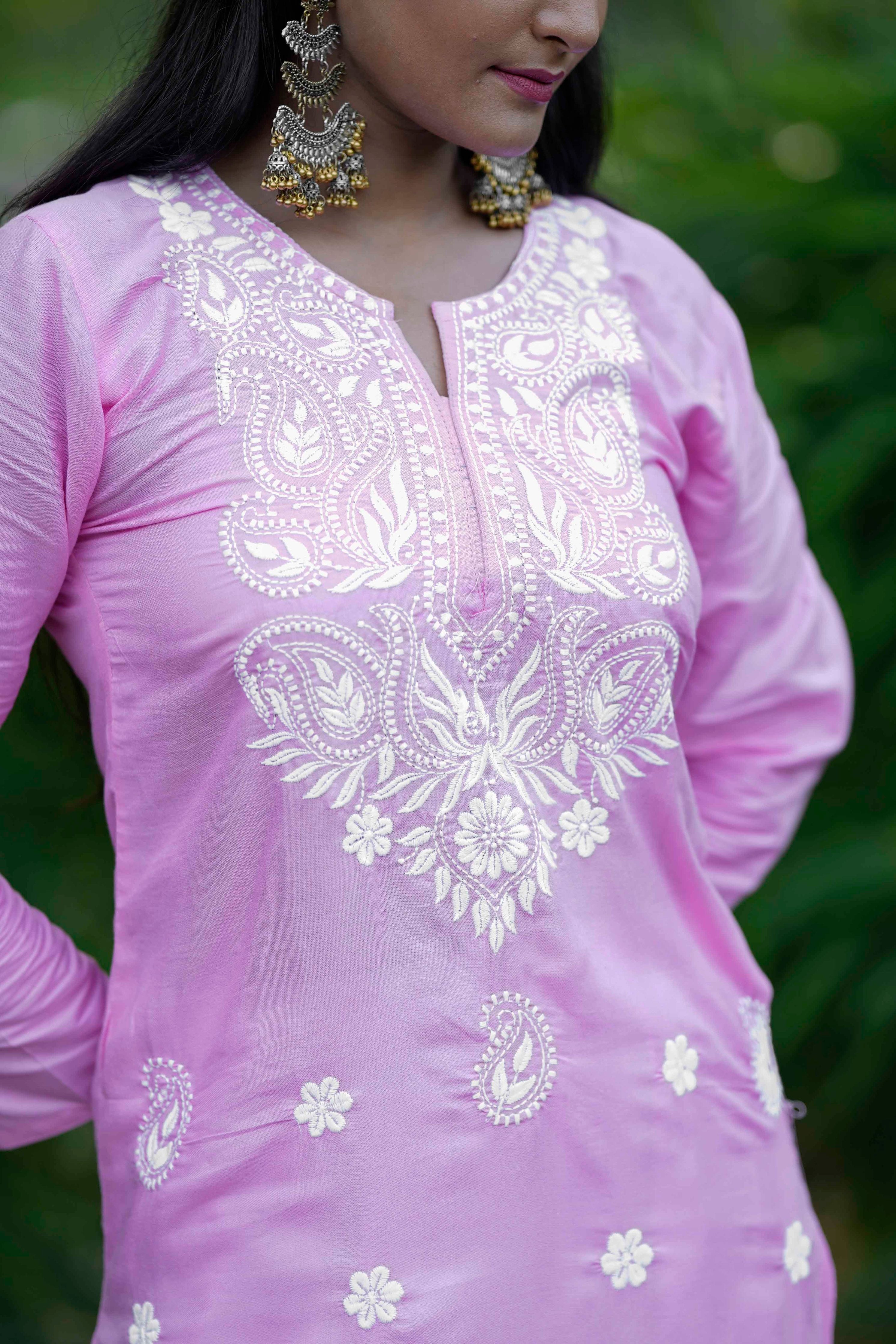 Pink & Sea Green Chikankari Combo