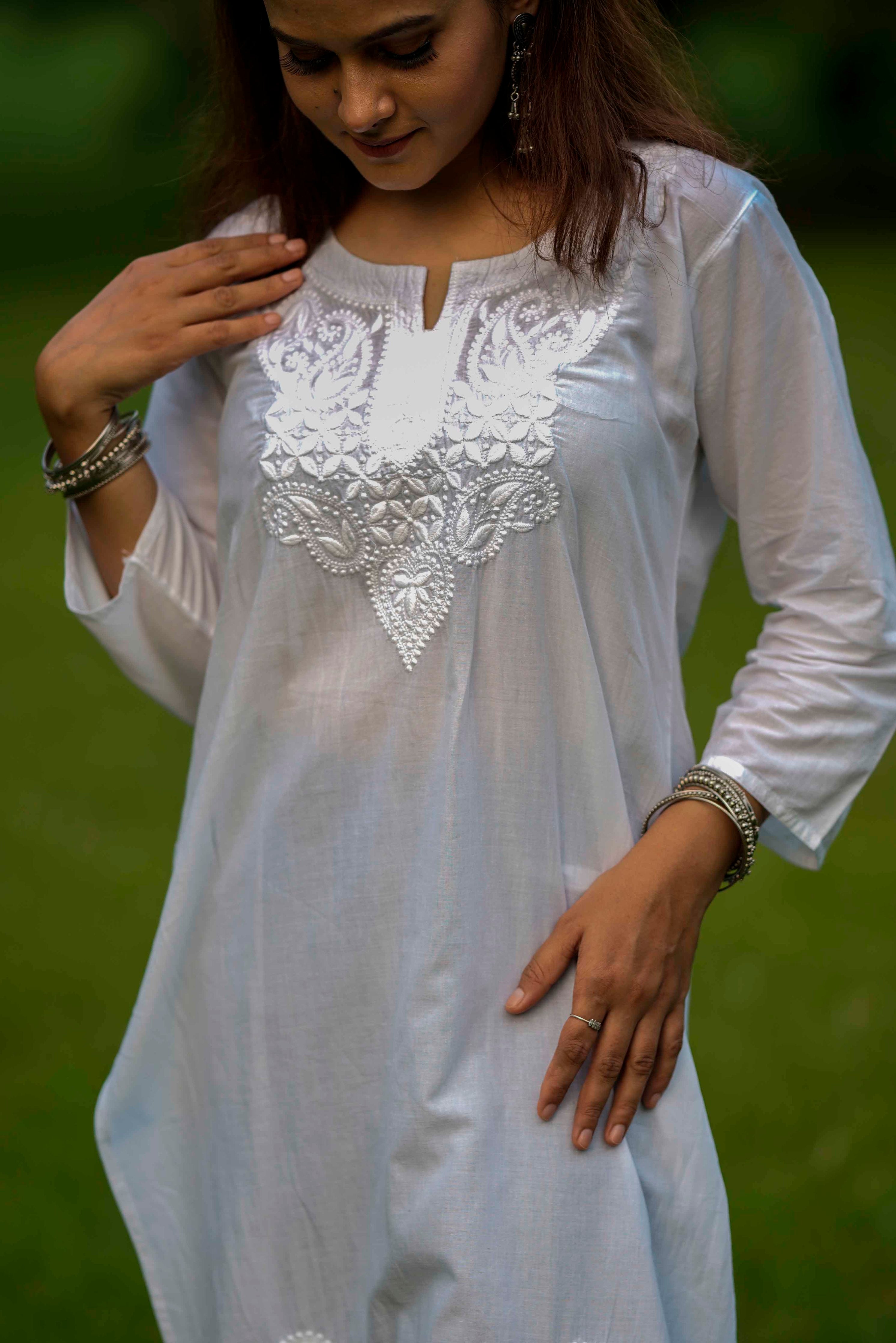 SILVER STARDUST LUCKNOW HANDCRAFTED CHIKANKARI