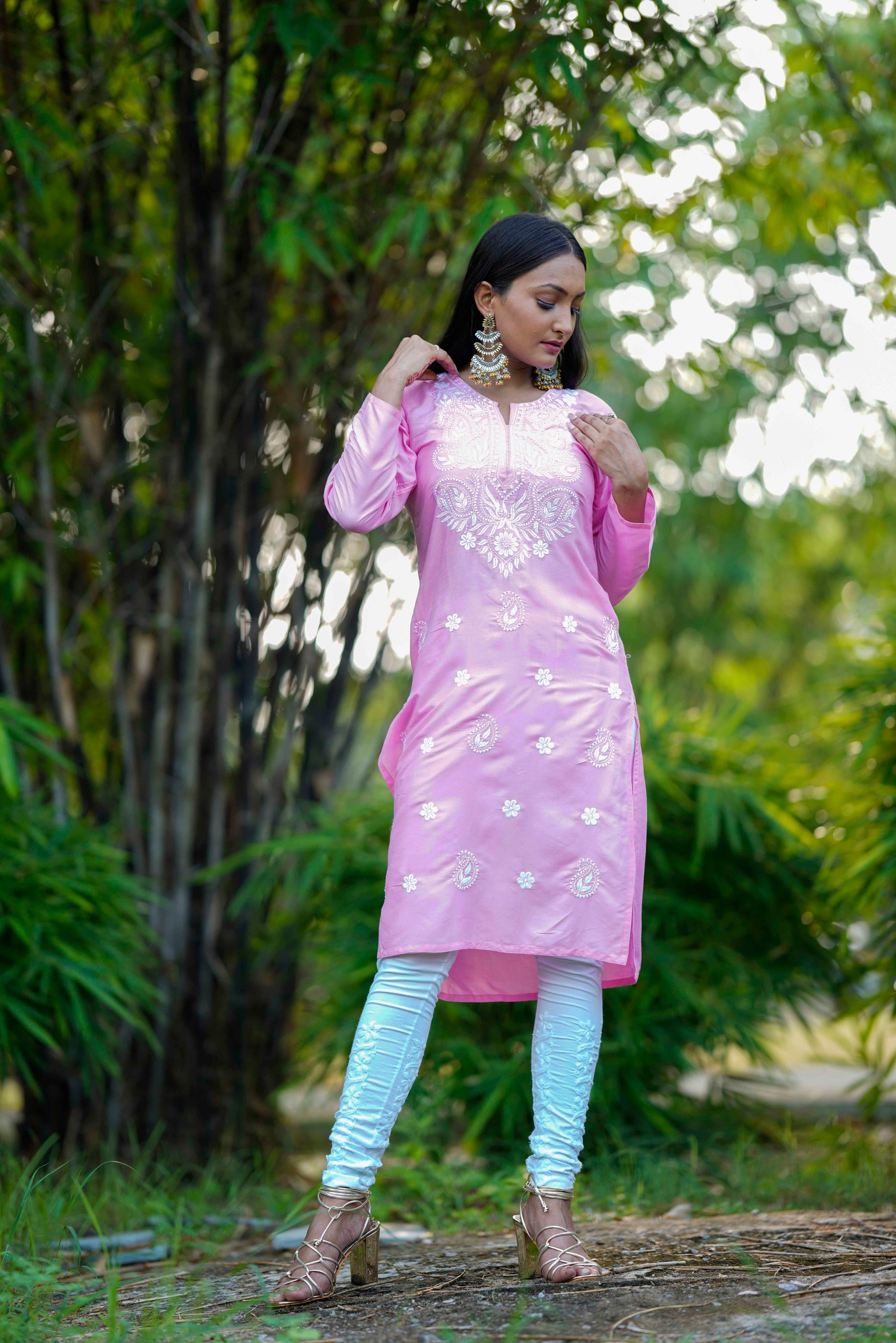 Black & Pink Chikankari Combo