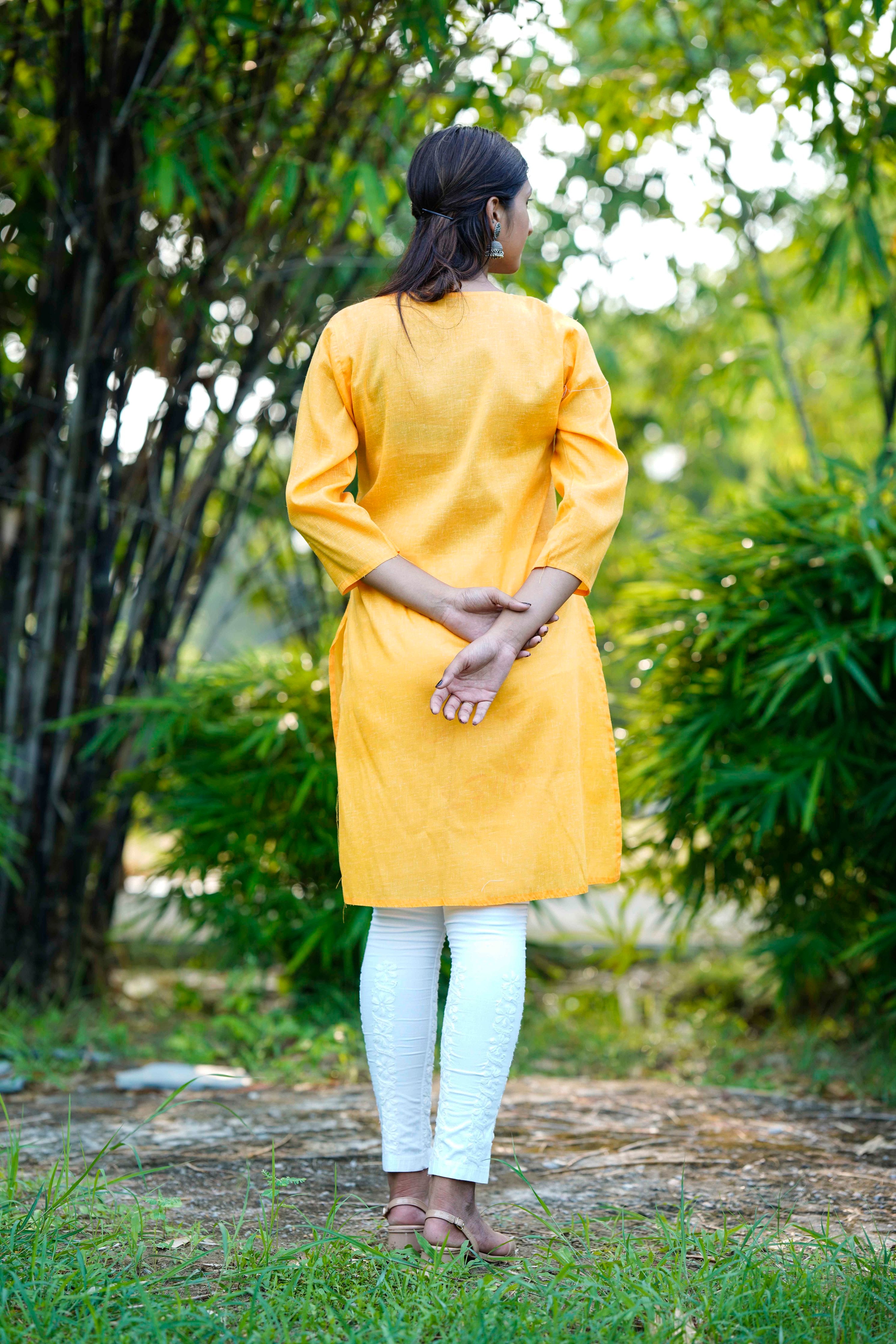 Yellow & Pink Chikankari Combo