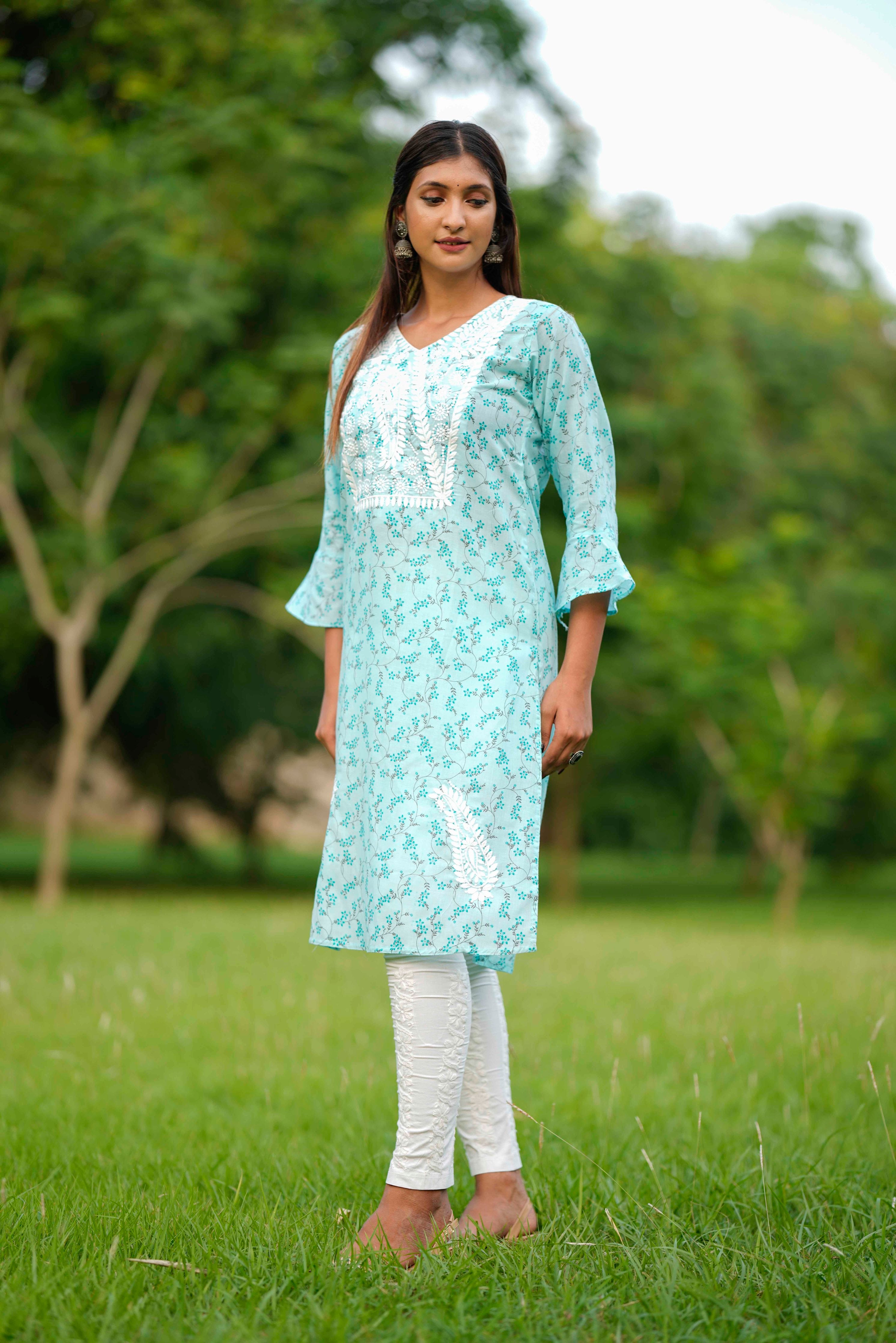 MYSTIC PALE BLUE MODAL KURTI