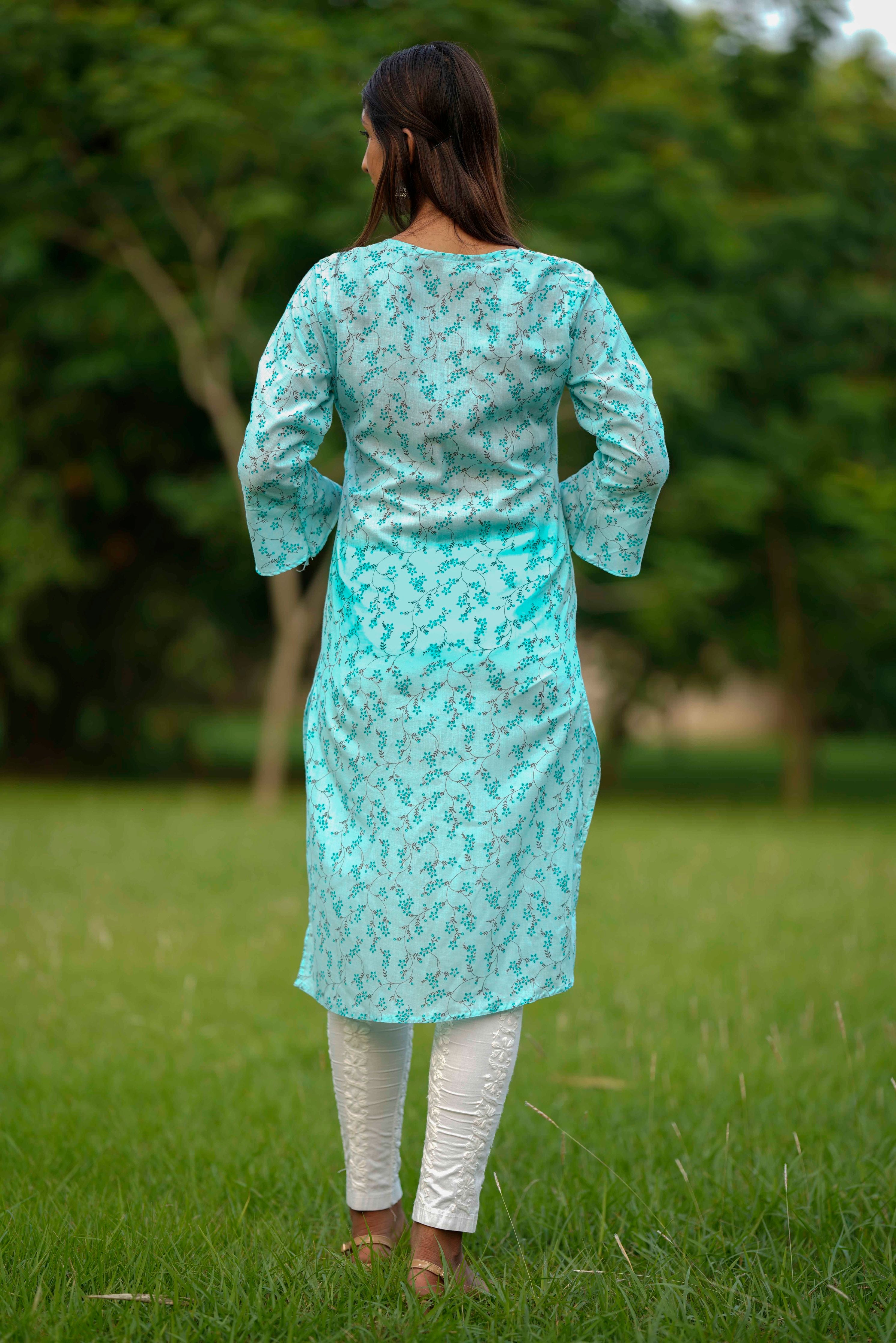 MYSTIC PALE BLUE MODAL KURTI