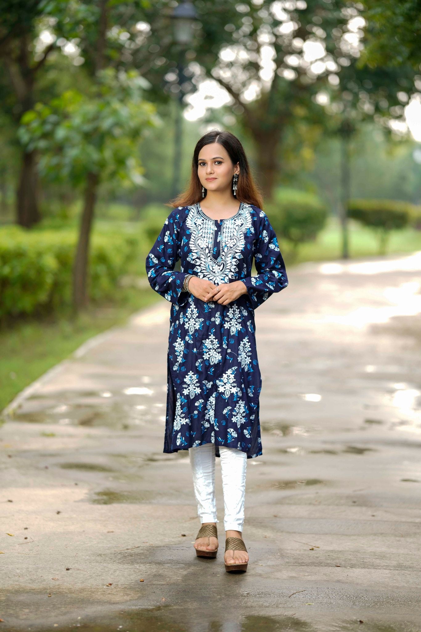 Sea Aura Straight Kurti