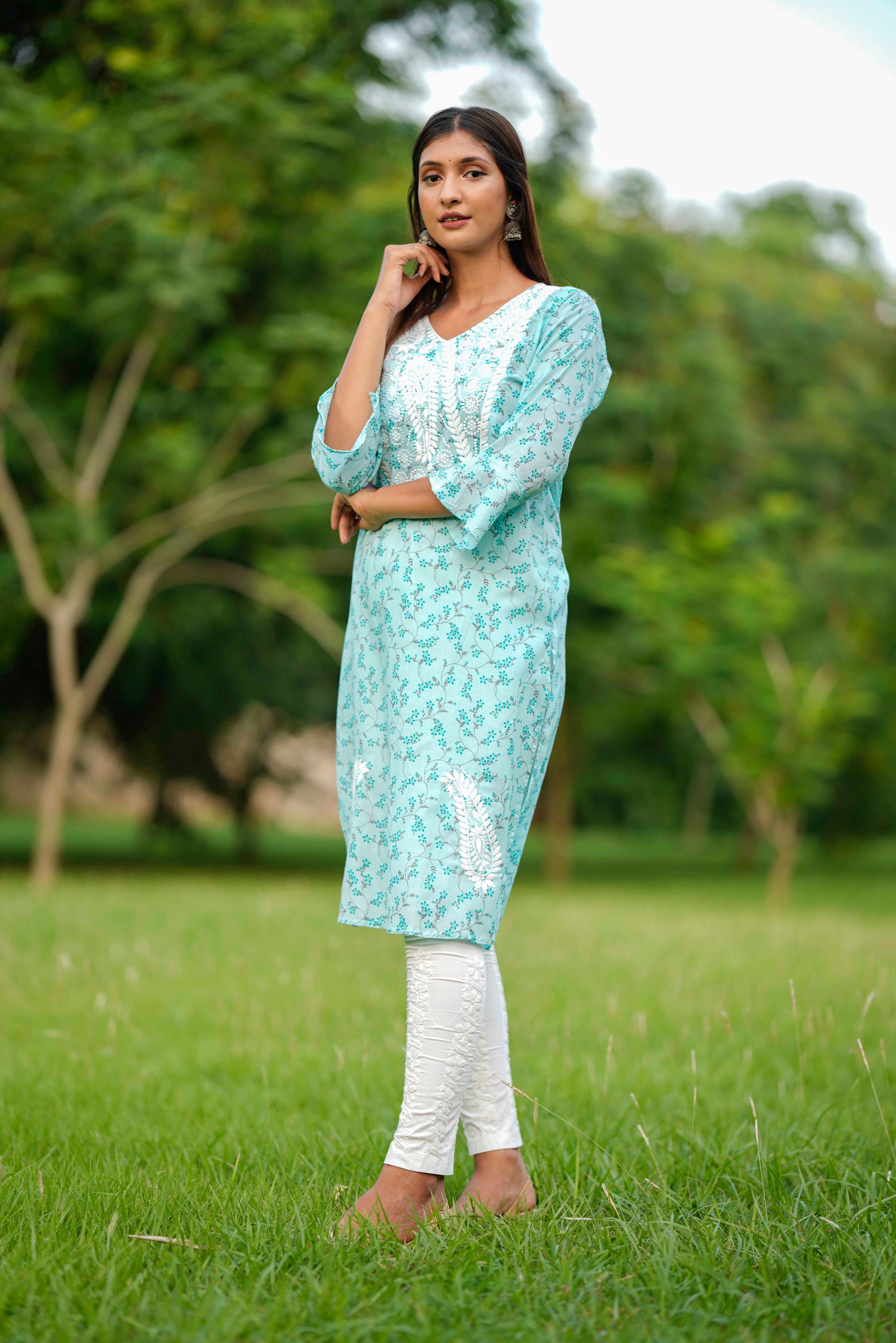 MYSTIC PALE BLUE MODAL KURTI