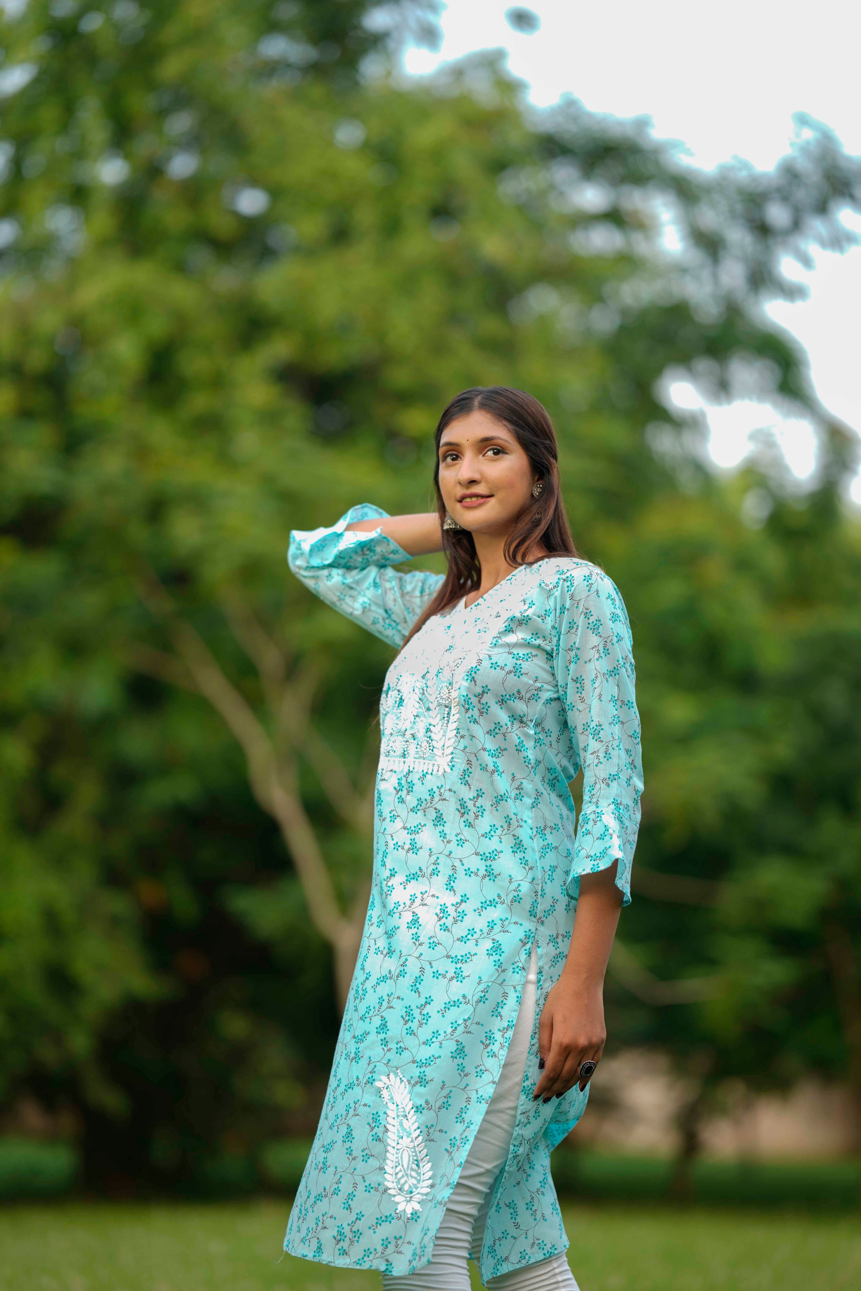 MYSTIC PALE BLUE MODAL KURTI