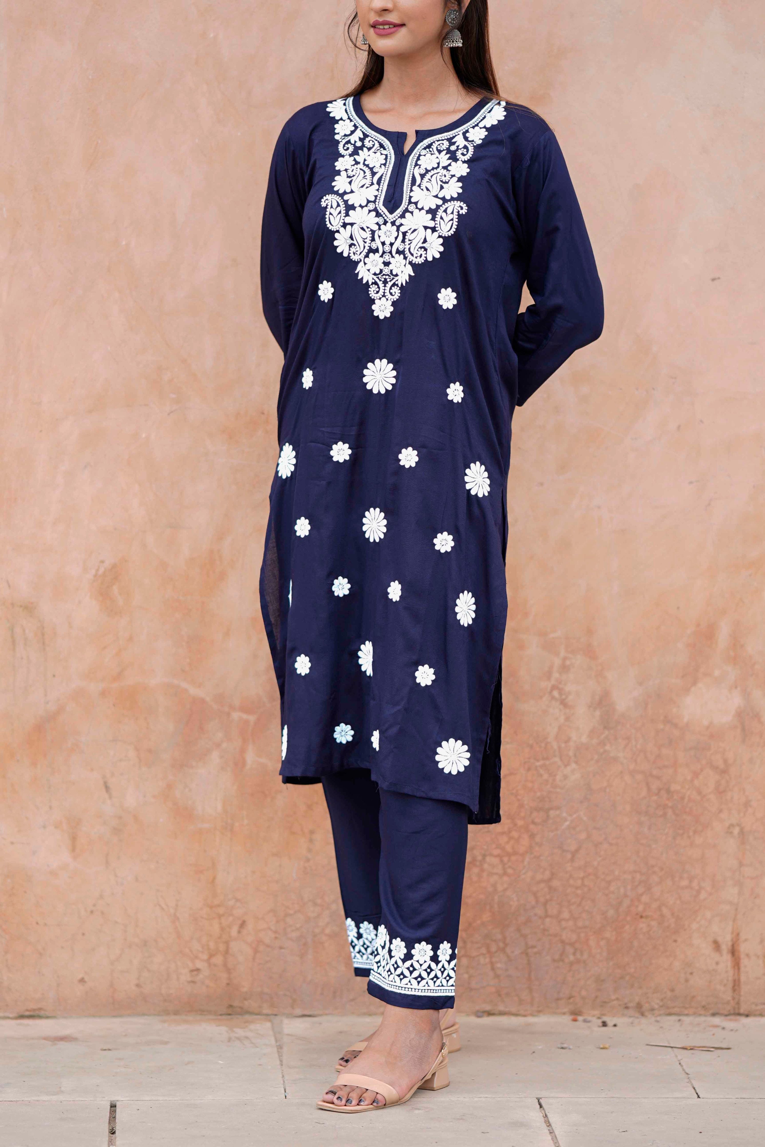 NAZAKAT NOOR CHIKANKARI MODAL CO-ORD SET