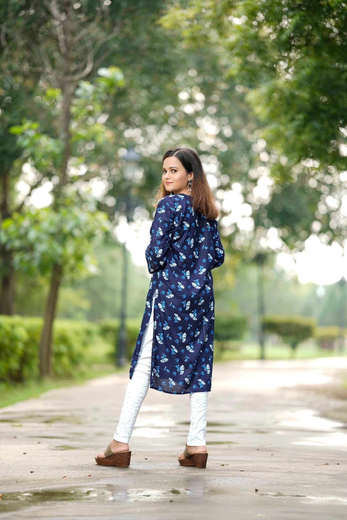 Sea Aura Straight Kurti