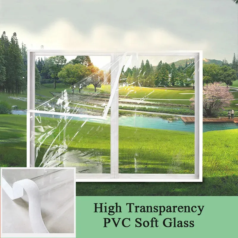 Heavy-Duty PVC Transparent Curtains: Waterproof, Windproof, & Insulated for Balconies, Sheds, & More