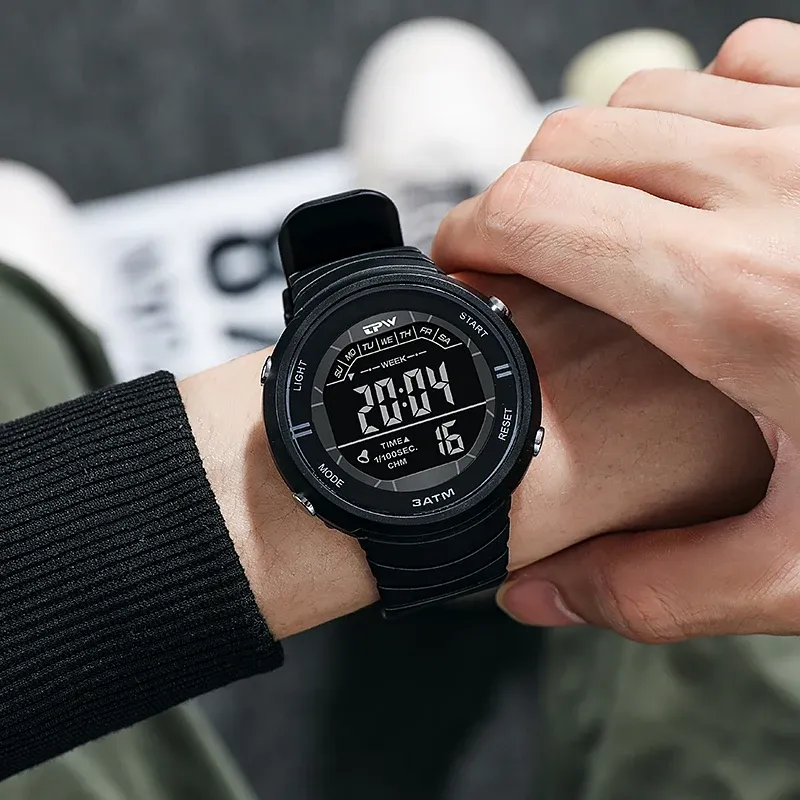Sport Watch Water Resist - Shockproof Digital Watch with Negative Display, Lightweight for Daily Use, 3ATM Water Resistance