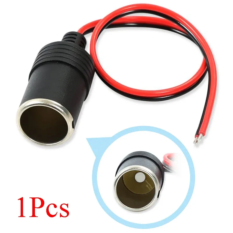 Car Cigarette Lighter Socket Adapter, 12V/24V Female Power Outlet, Wired Charger Plug Connector for Vehicle Use