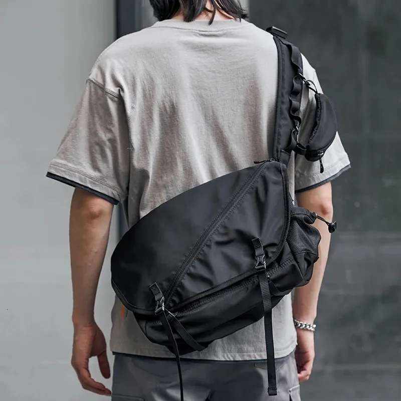 Crossbody Sling Bag Men - Large Capacity Waterproof Shoulder Bag, Korean Inspired Messenger Sling Bag for Sport, Casual Travel