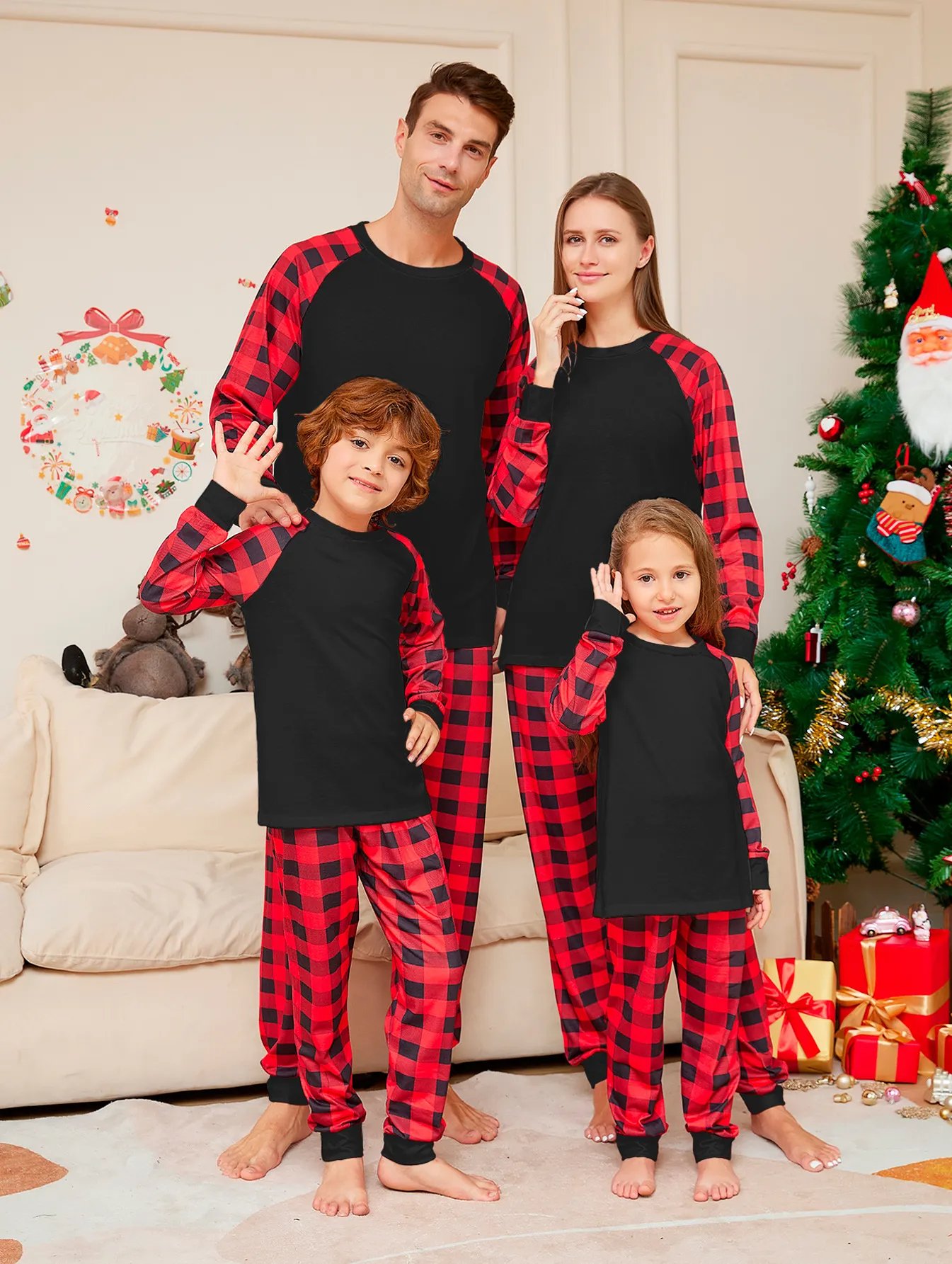 Family Matching Clothing Sets: Soft Cotton Outfits for Mother, Father, Daughter, and Son - Lightweight for Daily Use