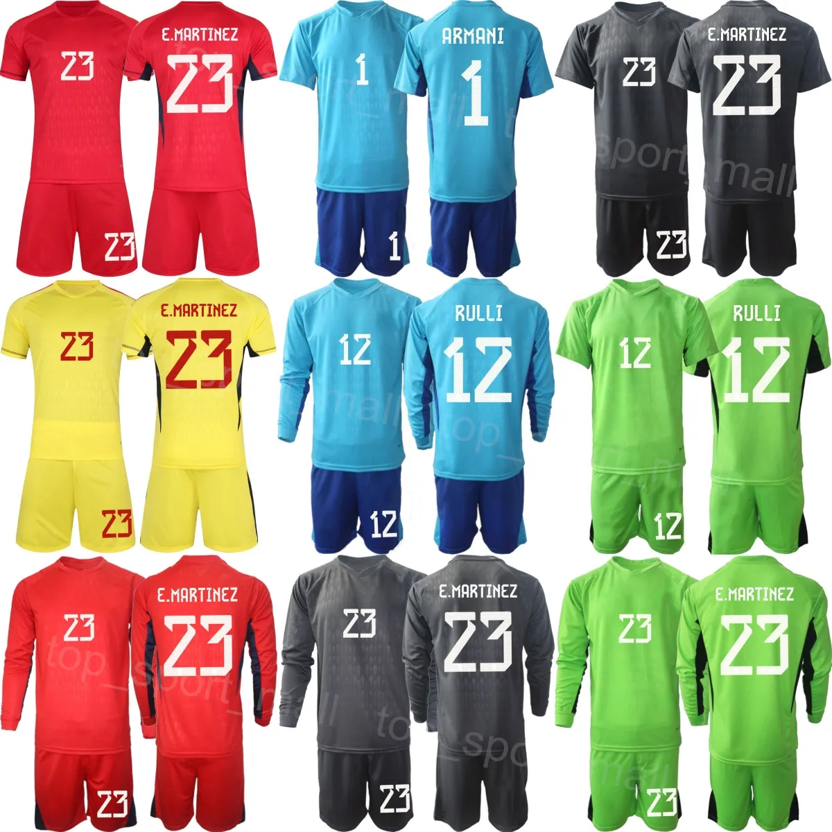 Argentina National Team Jersey-Inspired Soccer Set: Long Sleeve Goalkeeper Kit for Men & Kids