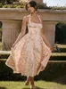 Casual Dresses Avrilyaan Off Shoulder Flower Print Sexy Dress Women Halter Elegant Evening Long Backless Bodycon Summer Vestidos