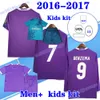 Real Madrid Soccer Jersey Ronaldo Kids Kit: 2017-2018 Retro Football Shirts with Bale, Benzema & Modric