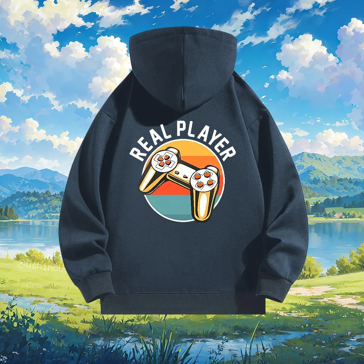 Mens Oversized Hoodie: Breathable, Warm Velvet Top - Custom Print Option, Casual and Thick Hoodie for Autumn/Winter
